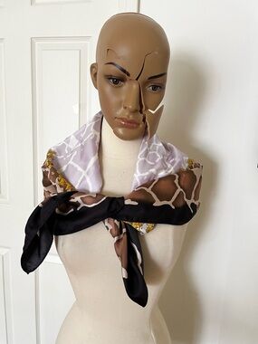 Versace Silk Twill Scarf 36” x 36” NWT